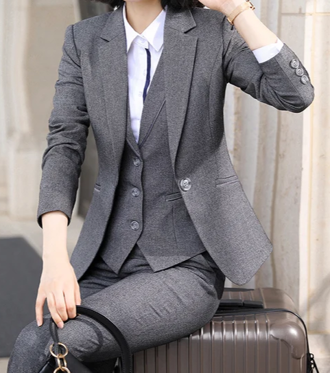 Grey 3-Piece Suit - Blazer, Waistcoat & Pants