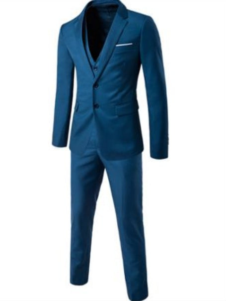 Men's 3 piece tuxedo suit - teal, turquoise