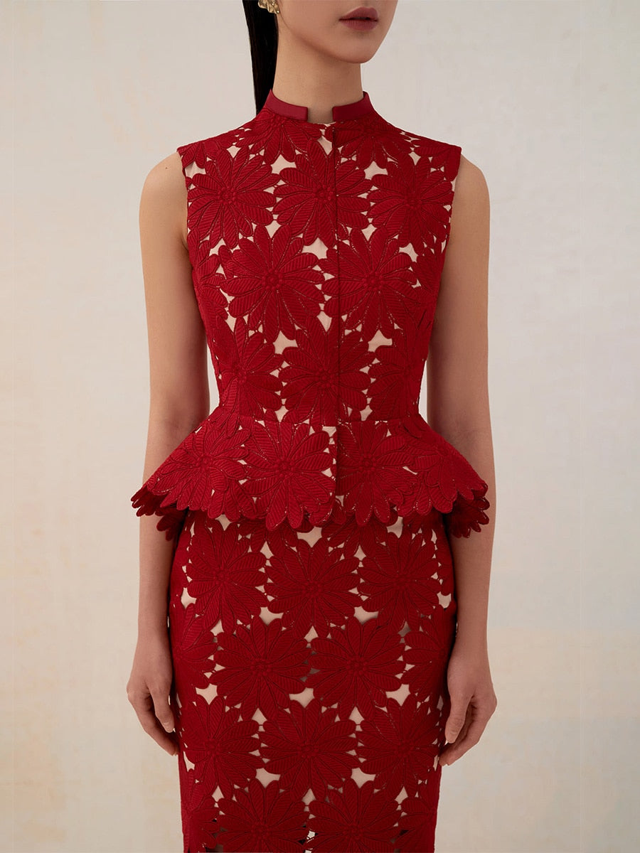 Red Luxury Semi-Formal Dress