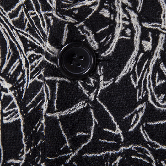 Men's black n white party suit with knit details